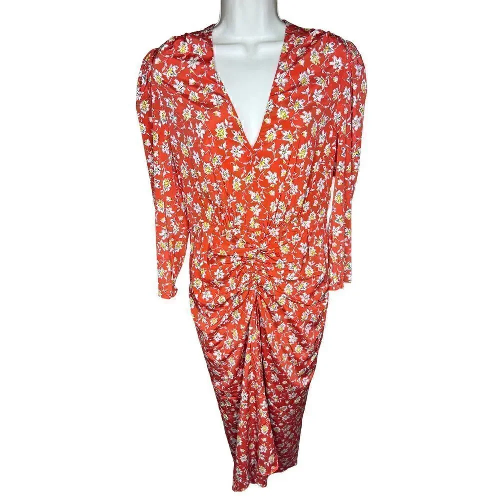 Veronica Beard Mary Dress in Red Floral NWOT Size 2